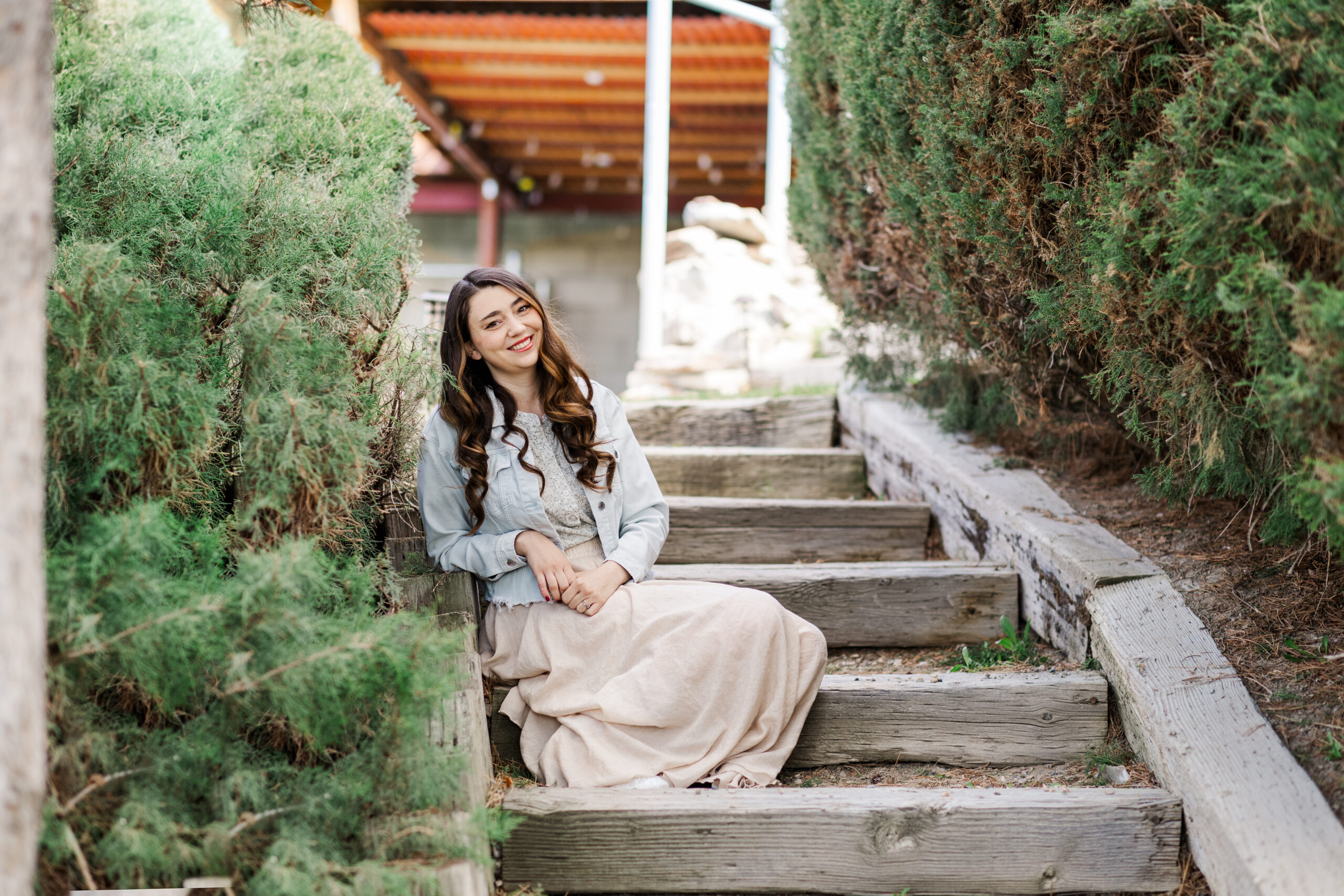 Paige Andreozzi on steps